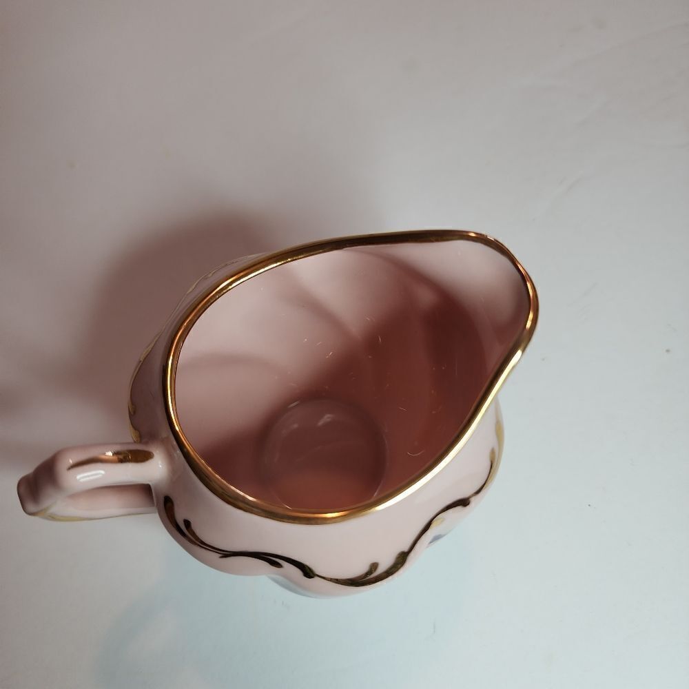 Leneige Vintage Pink and Gold Porcelean Tea Set With Purple Violets - Picture 12 of 16